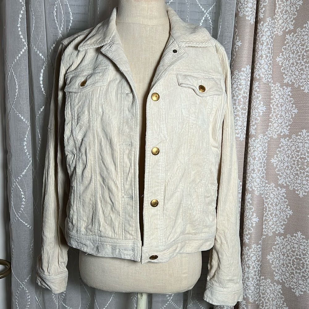 Lauren Ralph Lauren Jeans Co. Beige Corduroy Jacket | Size Medium